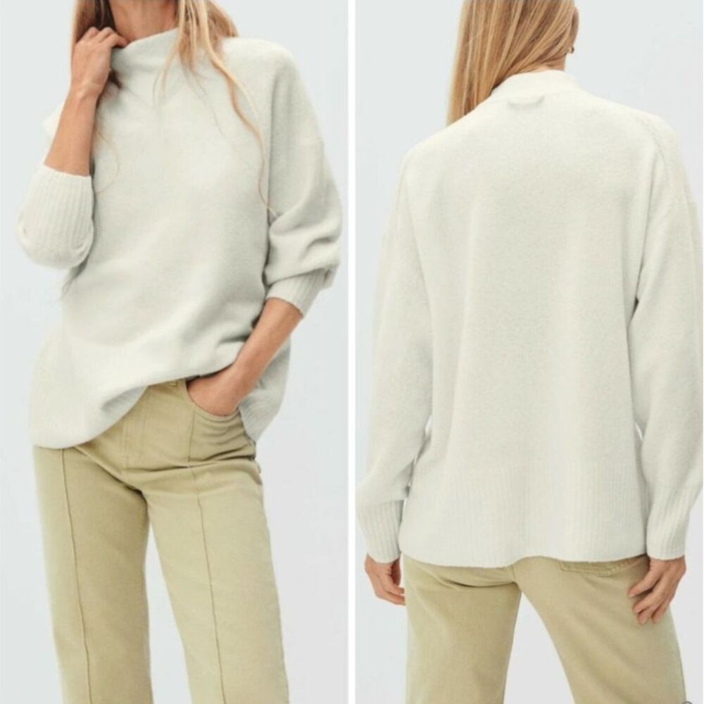 Everlane‎ The Cozy Stretch Pullover Sweater Wool Yak Minimalist Capsule Canvas S